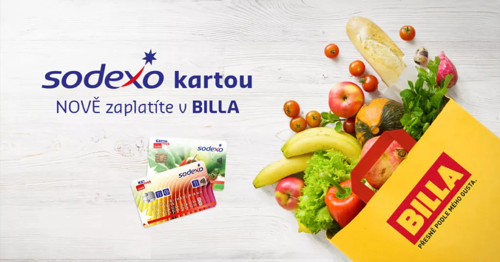 Sodexo kartou nově zaplatíte na prodejnách BILLA 