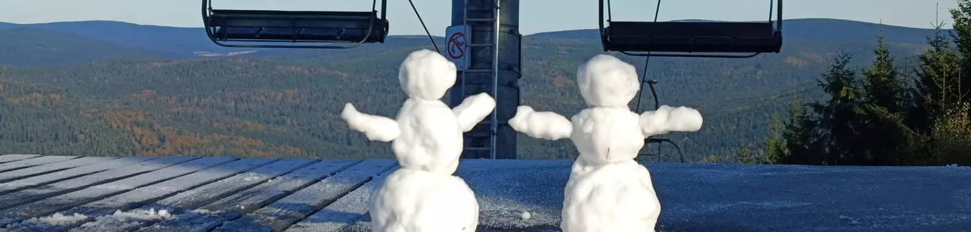 Sněhuláci na svahu 