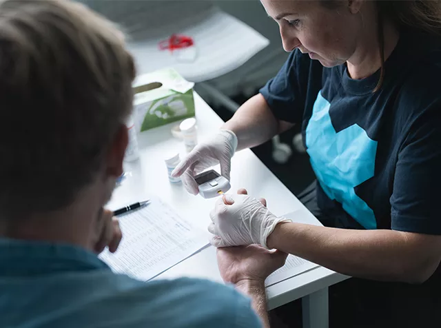 Vyšetření krve z prstu