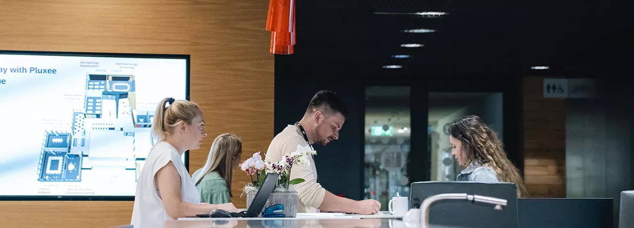 Registrace zájemců na recepci