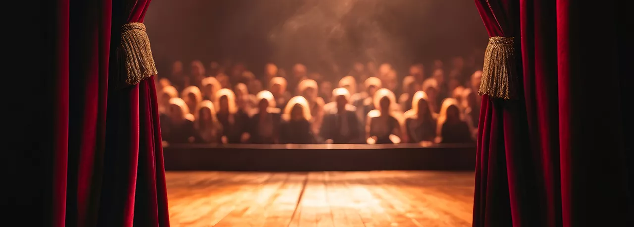 pohled z jeviště divadla