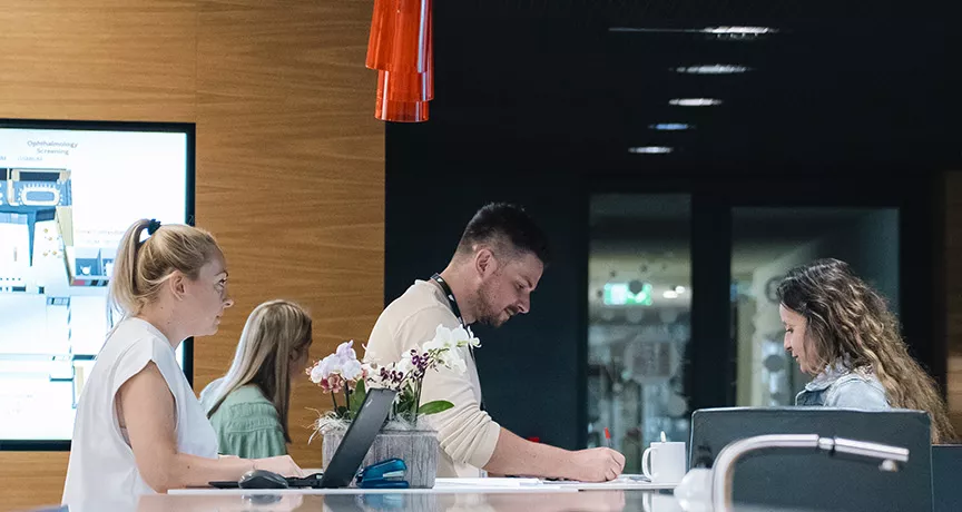 Registrace zájemců na recepci