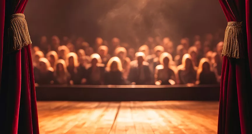 pohled z jeviště divadla