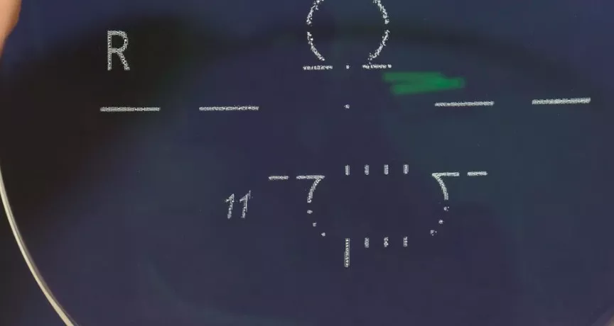 Optometrický přístroj pro měření dioptrií brýlových čoček při vyšetření zraku