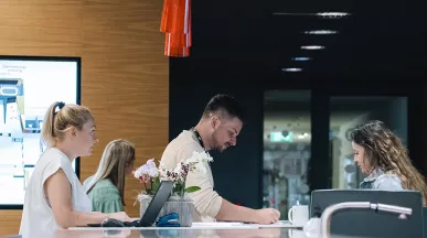 Registrace zájemců na recepci