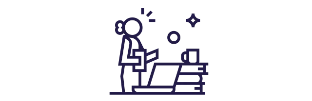 ikona ženy v kanceláři